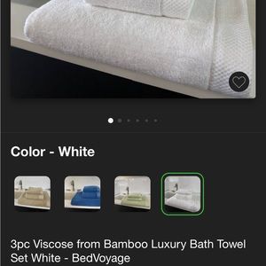 Viscose from Bamboo Luxury Bath Towel
Set White - BedVoyage